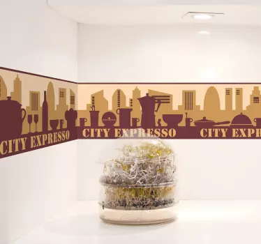 Sticker decorativo cornice expresso - TenStickers