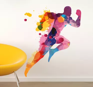 Sticker decorativo corsa e colore - TenStickers