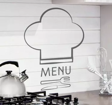 Sticker decorativo cucina logo menu - TenStickers