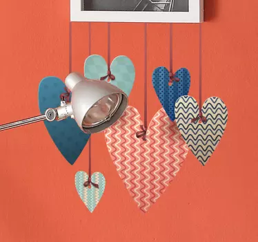 Sticker decorativo cuori pendenti - TenStickers