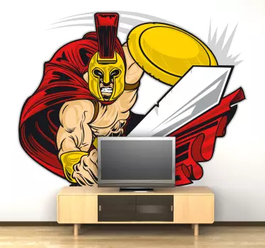 Sticker decorativo disegno spartano - TenStickers