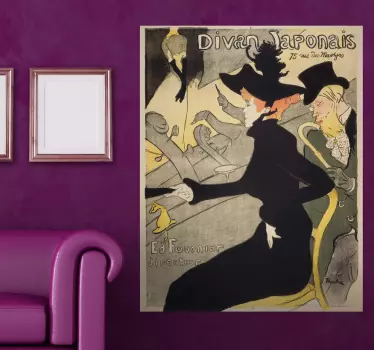 Sticker decorativo Divan Japonais Lautrec - TenStickers