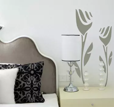 Sticker decorativo due rose - TenStickers