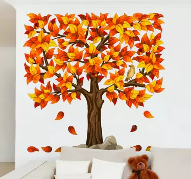 Sticker decorativo foglie autunnali - TenStickers