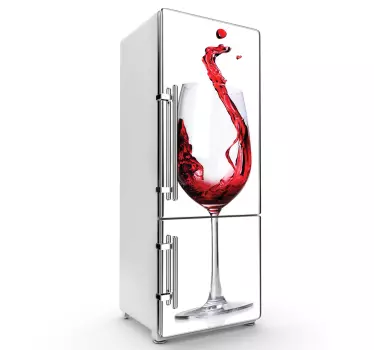 Sticker decorativo frigo calice di vino - TenStickers