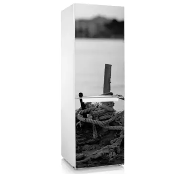 Sticker decorativo frigo corda sul molo - TenStickers