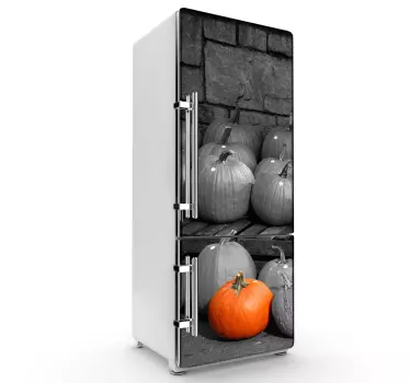 Sticker decorativo frigo foto zucche - TenStickers
