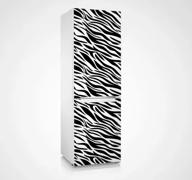 Sticker decorativo frigo manto di zebra - TenStickers