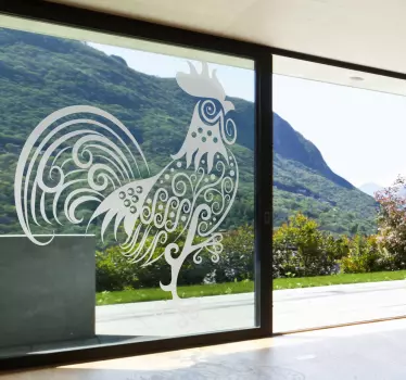 Sticker decorativo galletto astratto - TenStickers