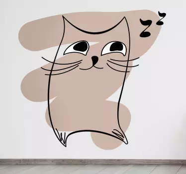 Sticker decorativo gatto con melodia - TenStickers