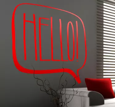 Sticker decorativo Hello fumetti - TenStickers