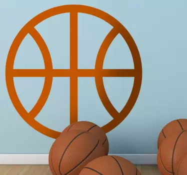 Sticker decorativo icona palla basket - TenStickers