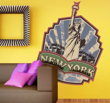 Sticker decorativo icona retrò New York - TenStickers
