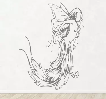 Sticker decorativo illustrazione fata - TenStickers