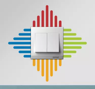 Sticker decorativo interruttore rombo colori - TenStickers