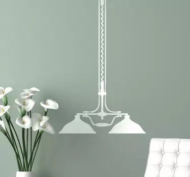 Sticker decorativo lampadario vintage 2 - TenStickers