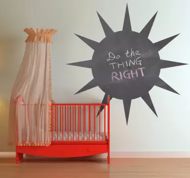 Sticker decorativo lavagna silhouette sole - TenStickers