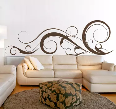 Sticker decorativo linea eleganza onde - TenStickers