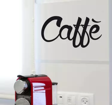 Sticker decorativo logo caffè - TenStickers