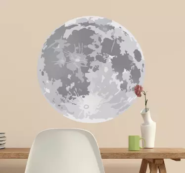 Sticker decorativo luna piena - TenStickers