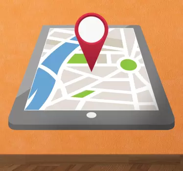 Sticker decorativo mappa tablet - TenStickers