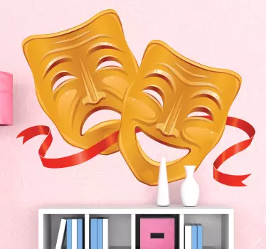 Sticker decorativo maschere teatro - TenStickers