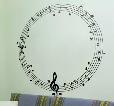 Sticker decorativo melodia circolare - TenStickers