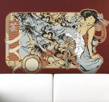 Sticker decorativo modernismo giapponese - TenStickers
