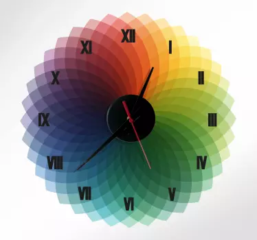 Sticker decorativo orologio cerchio cromatico - TenStickers