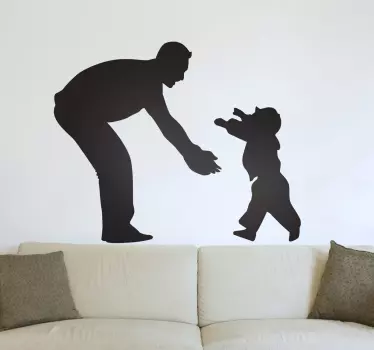 Sticker decorativo papà e figlio - TenStickers
