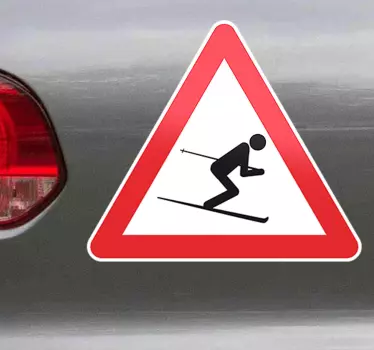 Sticker decorativo Pericolo sciatore - TenStickers
