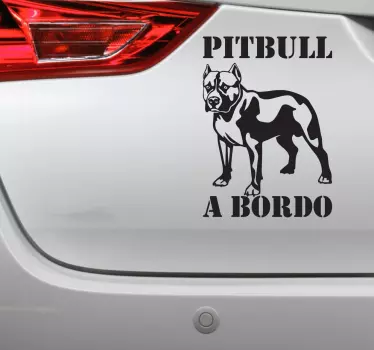 Sticker decorativo pitbull a bordo - TenStickers