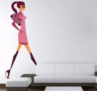 Sticker decorativo ragazza glamour 28 - TenStickers