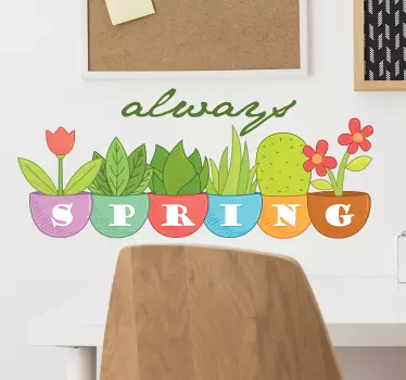 Sticker decorativo sempre primavera - TenStickers