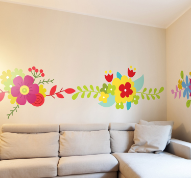 Sticker decorativo set cornici fiori - TenStickers