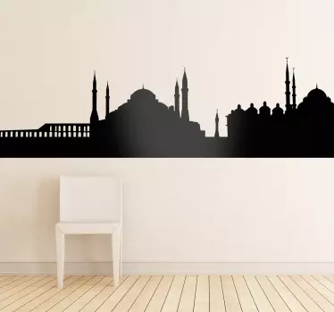 Sticker decorativo silhouette Istanbul - TenStickers