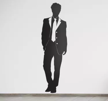Sticker decorativo silhouette playboy - TenStickers