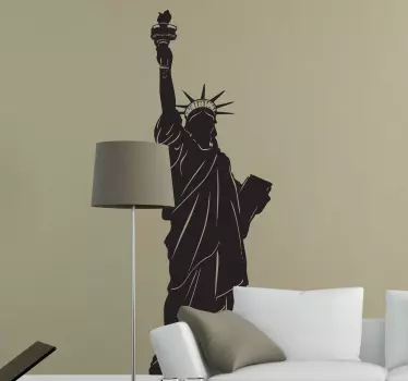 Sticker decorativo silhouette Statue Liberty - TenStickers