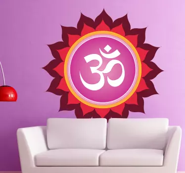 Sticker decorativo simbolo Om Mandala - TenStickers