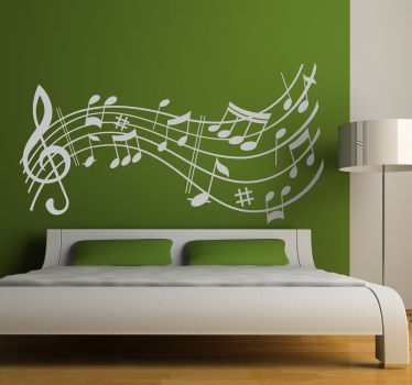 Sticker decorativo sinfonia ondulata - TenStickers