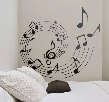 Sticker decorativo spirale pentagramma - TenStickers