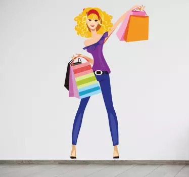 Sticker decorativo super shopper - TenStickers