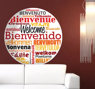 Sticker decorativo testi benvenuto - TenStickers