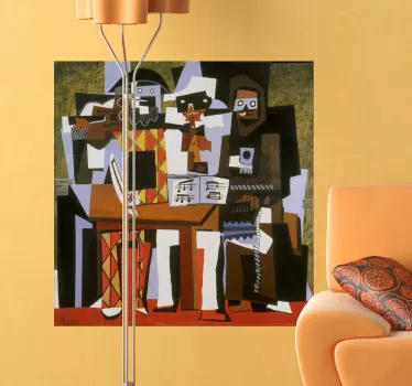 Sticker decorativo tre musici Picasso - TenStickers