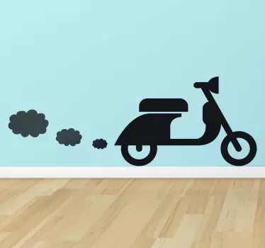 Sticker decorativo vespa con nuvolette - TenStickers