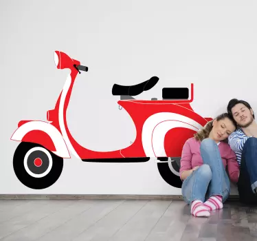 Sticker decorativo Vespa rossa - TenStickers