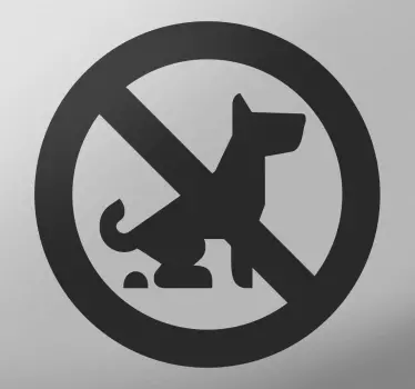 Sticker decorativo vietato ai cani - TenStickers