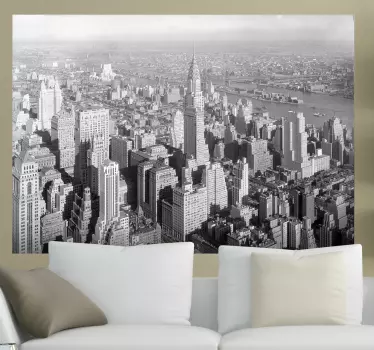 Sticker decorativo vista su New York - TenStickers