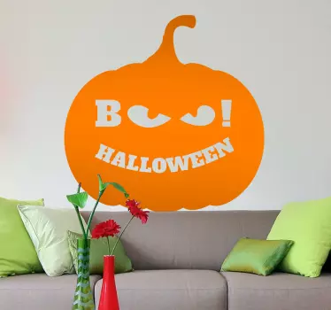Sticker decorativo zucca boo! - TenStickers