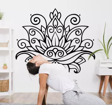 sticker  del fiore della mandala - TenStickers